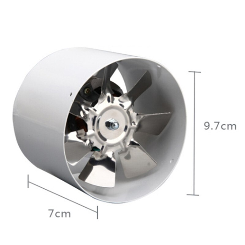 4 Inch Window Exhaust Fan Bathroom Kitchen Toilets Ventilation 2800R/Min 220V 25W White Color For Home Pipeline Fan Mute