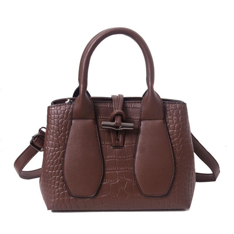 Krokodil axelväska: Choklad