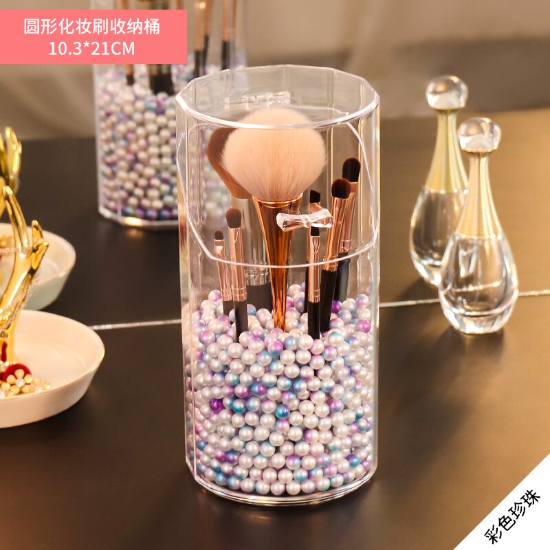 Caja de almacenamiento de acrílico para cosméticos, organizador pequeño de lápiz labial de maquillaje, almacenamiento de artículos de plástico, tocador, portalápices, HX50ST: Style 8