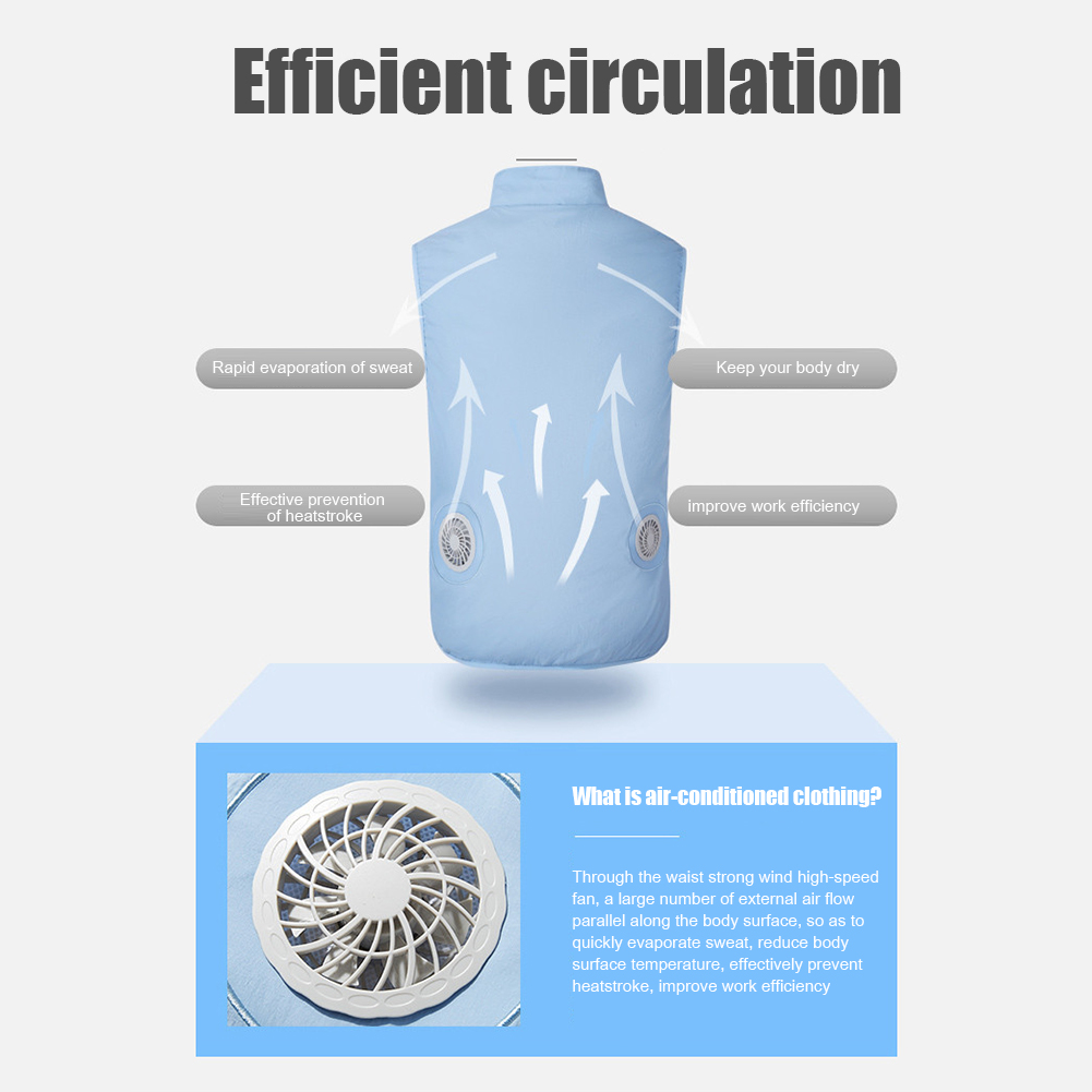 Cooling Vest Heat High Temperature Protective Outdoor Sport Breathable Cool Suit Hiking Charging Refrigeration Vest