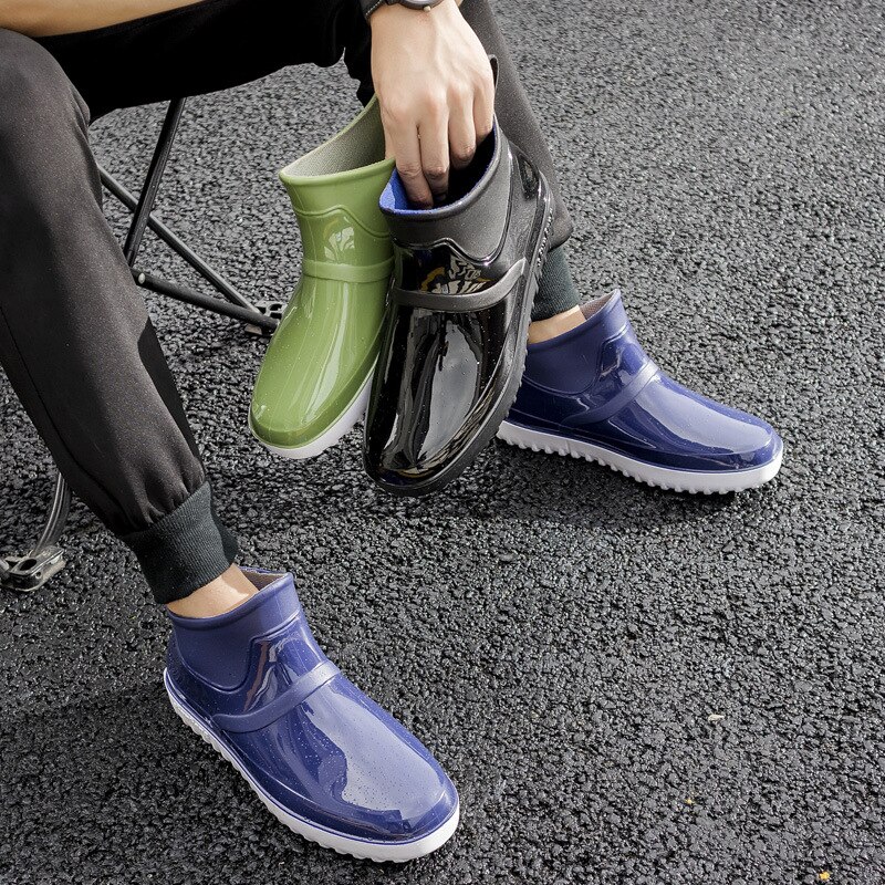 Antislip Regen Laarzen Mannen Waterdichte Schoenen Pluche Warme Vissen Schoenen Non-Slip Slip-On Winter Laarzen mannen Zapatos De Mujer Regen Boots9