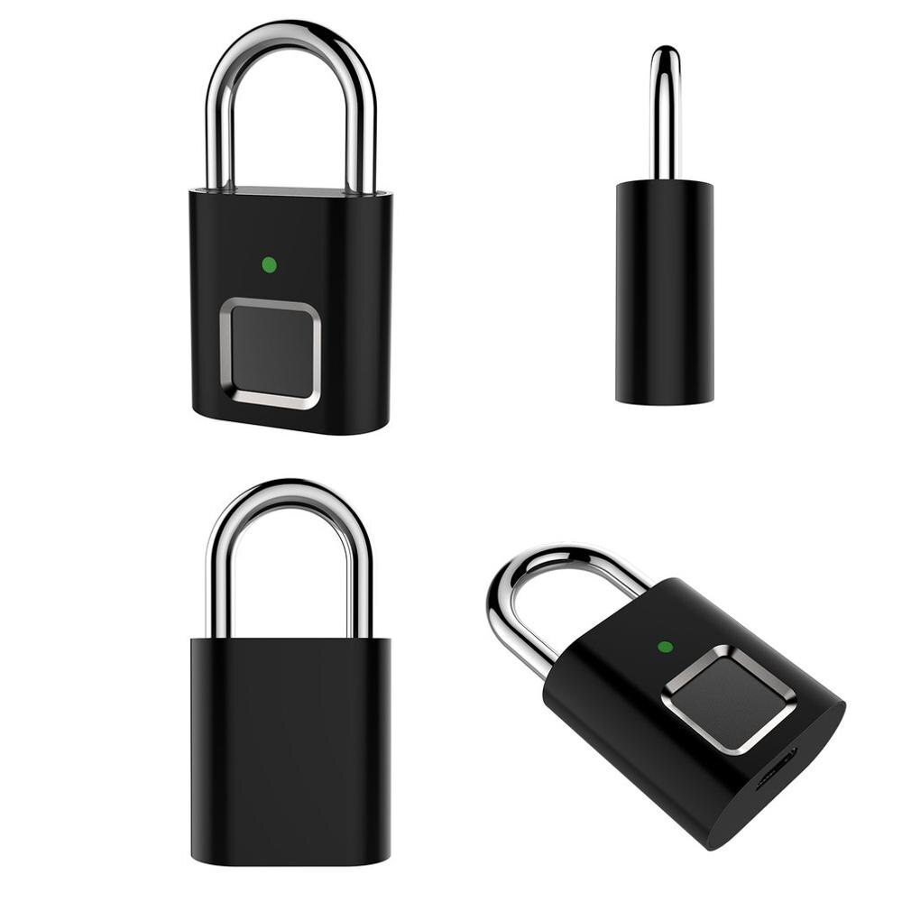 Quick Padlocks Smart Biometric Thumbprint Door Padlocks Rechargea... – Grandado