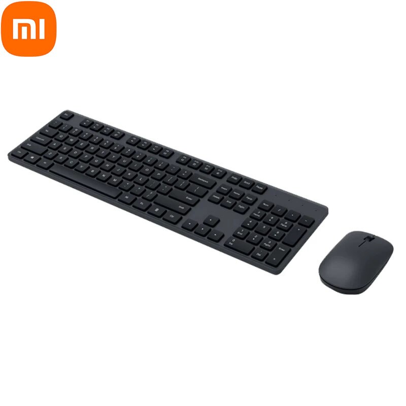 Xiaomi Mi Wireless Keyboard Mouse Set 104 Keys Keyboard 2.4 GHz Wireless Receiver 1000DPI Mouse Windows 10 Computer Accessories