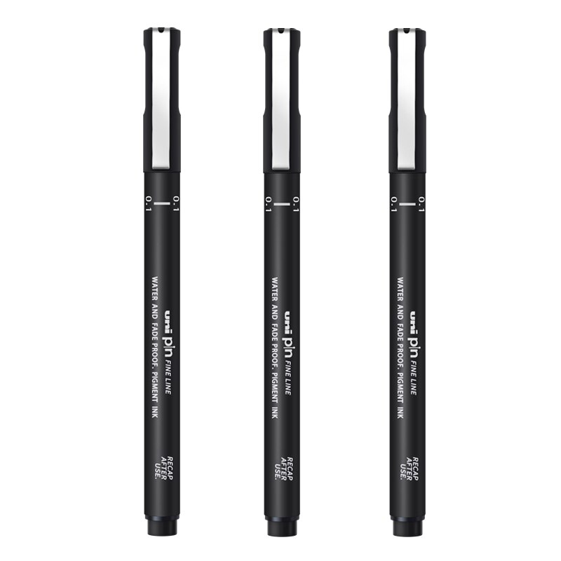 Mitsubishi Unipin – stylo à pointe poreuse, stylo à brosse étanche, 0.05MM, stylo de dessin, à base d&#39;eau, marqueur à aiguille