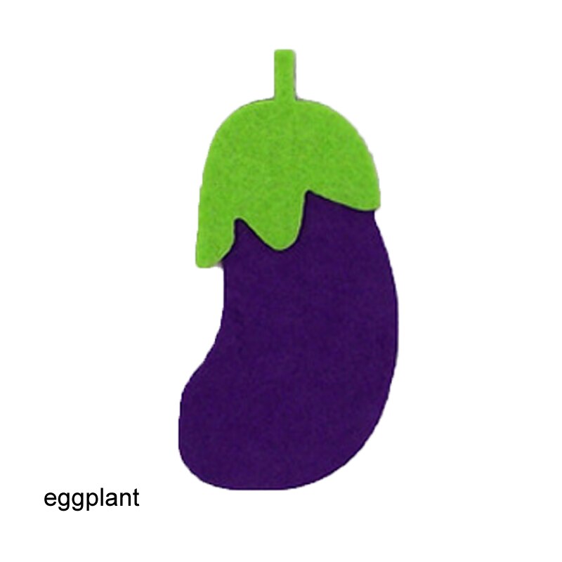 5 Stks/set Vilt Ambachtelijke Gereedschappen Diy Vilt Pad Craft Voelde Niet-geweven Applicaties Gemengde Groenten Accessoires Arts Ambachten naaien: eggplant