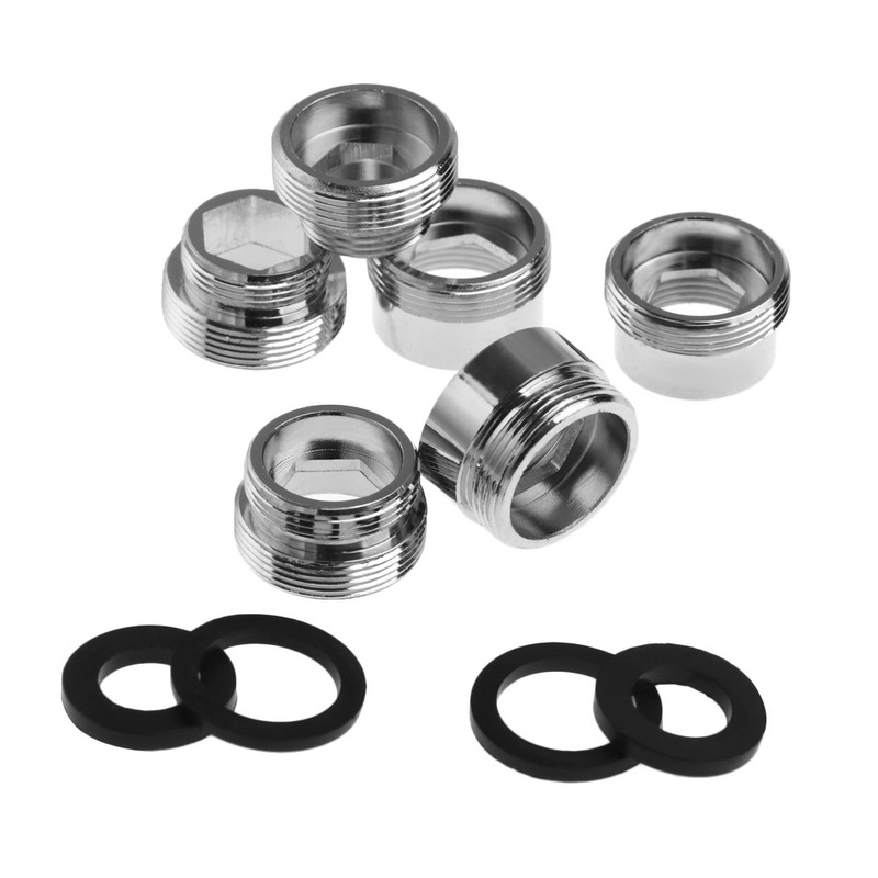 Küche Wasserhahn 16/18/20/22/24/28/mm Bis 22mm mit Unterlegscheibe metall Männlich-weibliche Wasser sparen Adapter Wasserhahn Belüfter Stecker