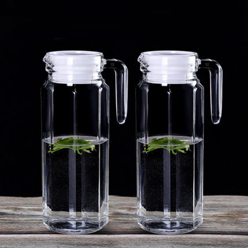 Vattenflaska glas vattenflaska hushåll värmebeständig varm vit vattenkokare fruktjuice kanna stor kapacitet anknäbb tekanna.
