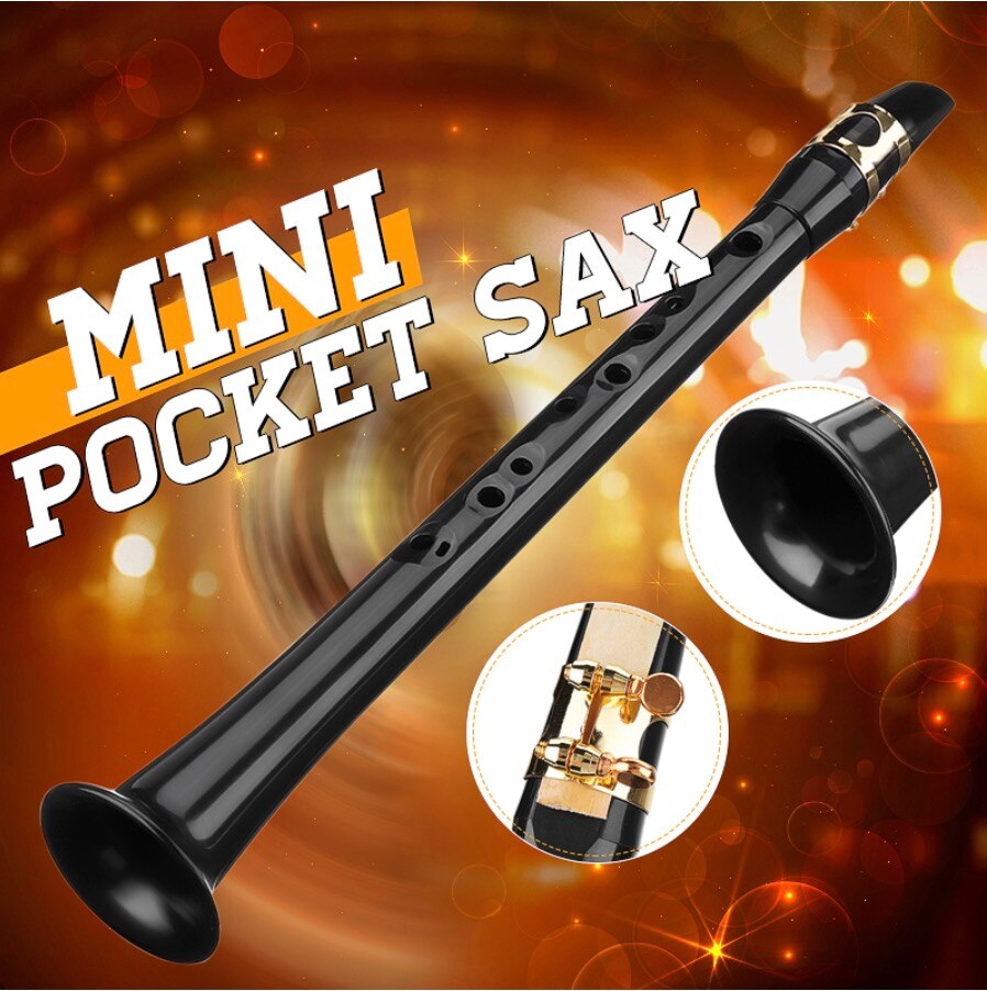 Pocket saxofon littlesax mini sax bärbar c nyckel saxofon abs lätta saxofon musikinstrument med bärväska för beggi