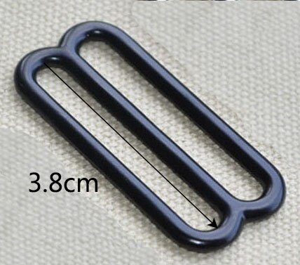 Meetee 5/10 st 14-50mm metall o ring tri-glide spännen bh-ringar skjutreglage rem justera spänne spänne gör-det-själv plagg sömnadstillbehör: 5 st / Svart -38mm