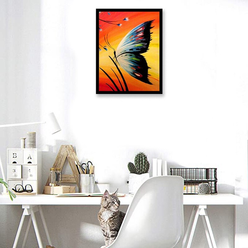 5D Full Drill Butterfly Diamond Painting Kit DIY Diamond Rhinestone Painting Kits for Adults and Beginner