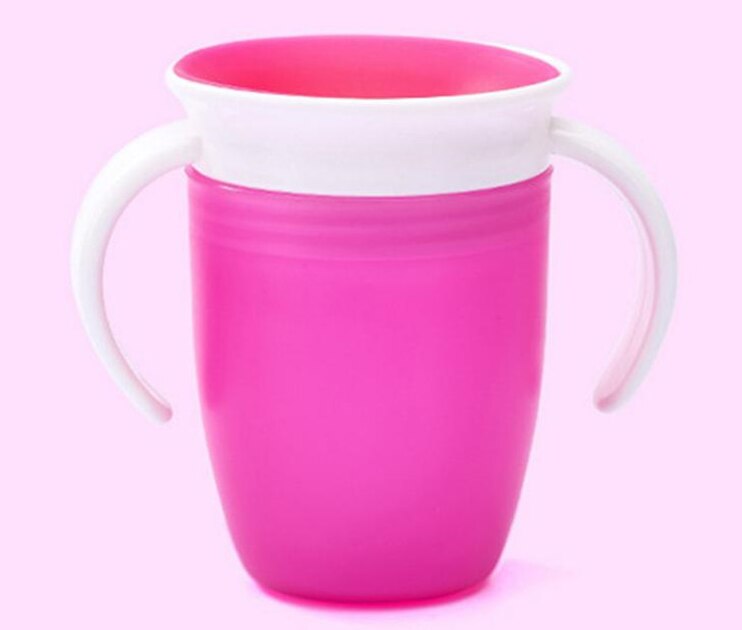 1pc magiske kopper baby læringe drikkekopp 360 grader kan roteres lekkasjesikker barnevannkopp flaske 220/240ml: A4