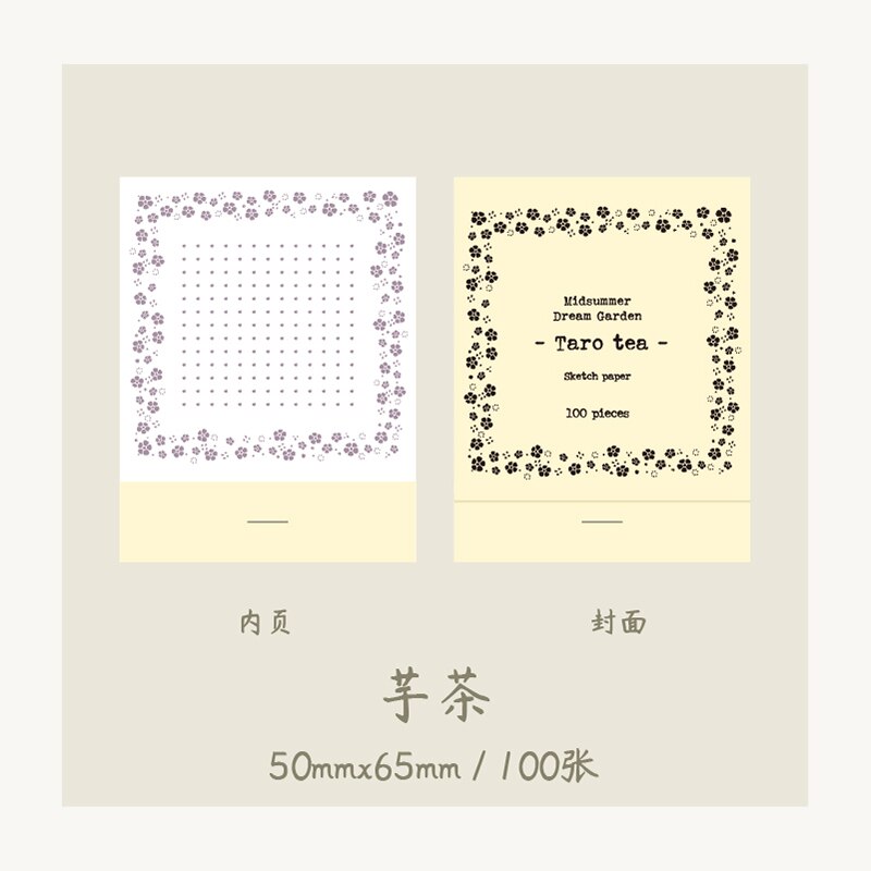 100 Stks/doos, Basic Eenvoudige Datum Memo Pad, Tijd Planning Bericht Memo Pad, Kantoor Accessoires Student Briefpapier: F