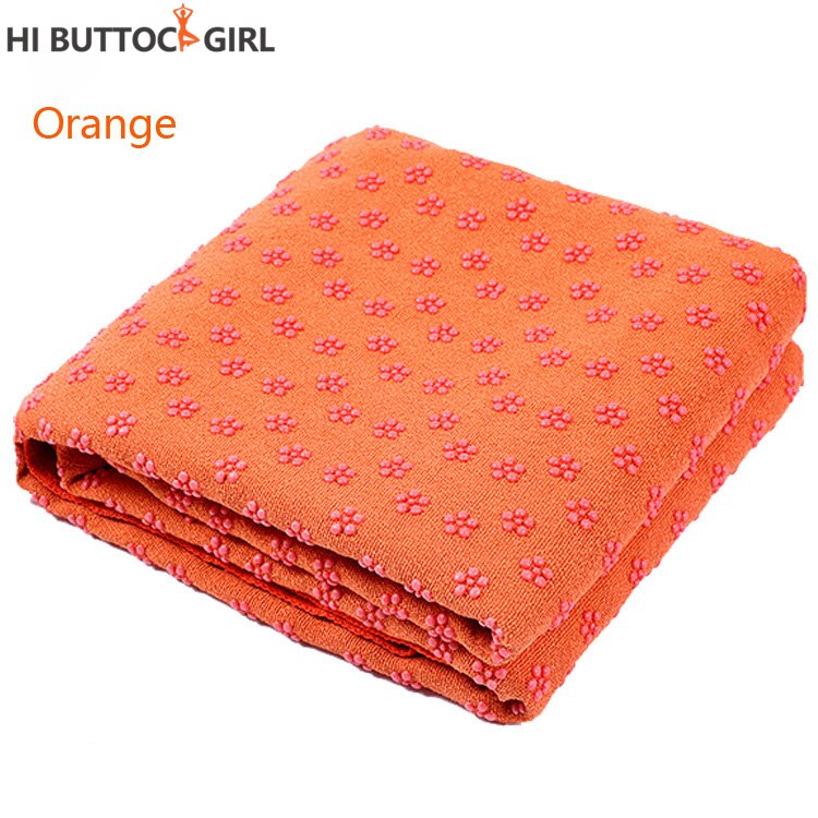 Yogamatta Handduk Miljövänlig Antiglid Hög Densitet Mikrofiber Sportstillbehör: Orange