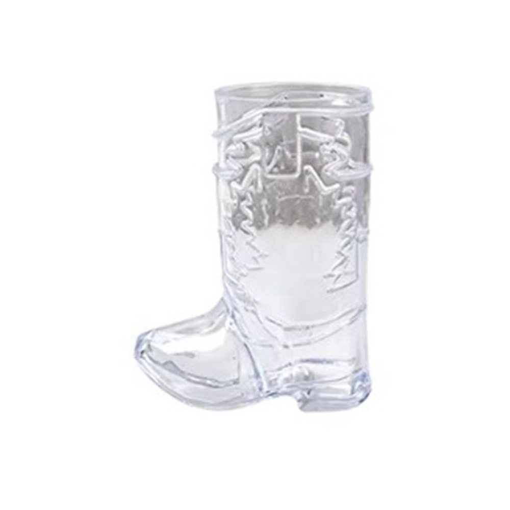 1/10 stk. 1 oz mini cowboystøvelglass, gjennomsiktige plastglass, drikkekopper, utdrikningslag: Gul
