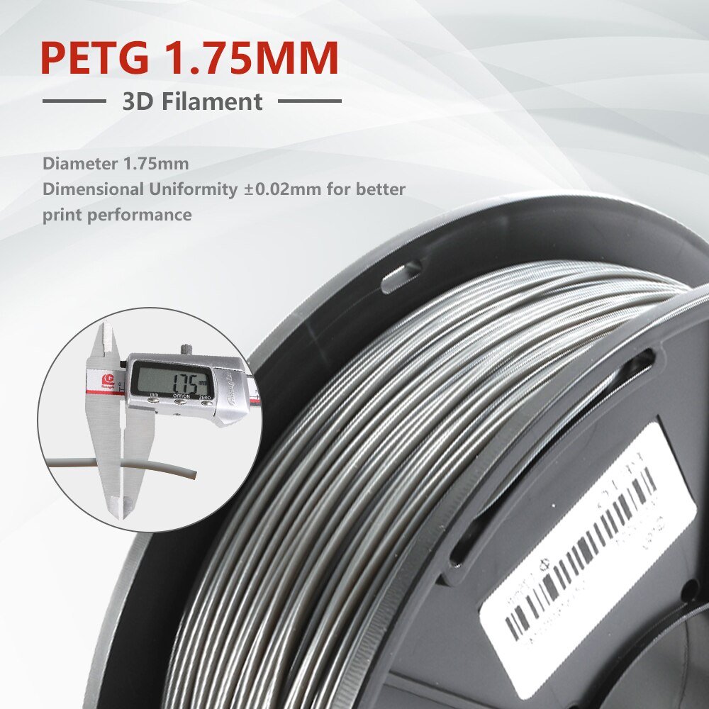 Enotepad PETG Grey Filament 1.75mm Tolerance +-0.02MM 1KG 2.2lb3D Printer Filament s Spool stock support With Fast