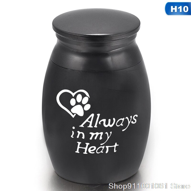 A Pets Keepsake Casket Columbarium Pets Memorials Mini Size Letter Black Pets Dog Cat Bird Mouse Cremation Ashes: H10