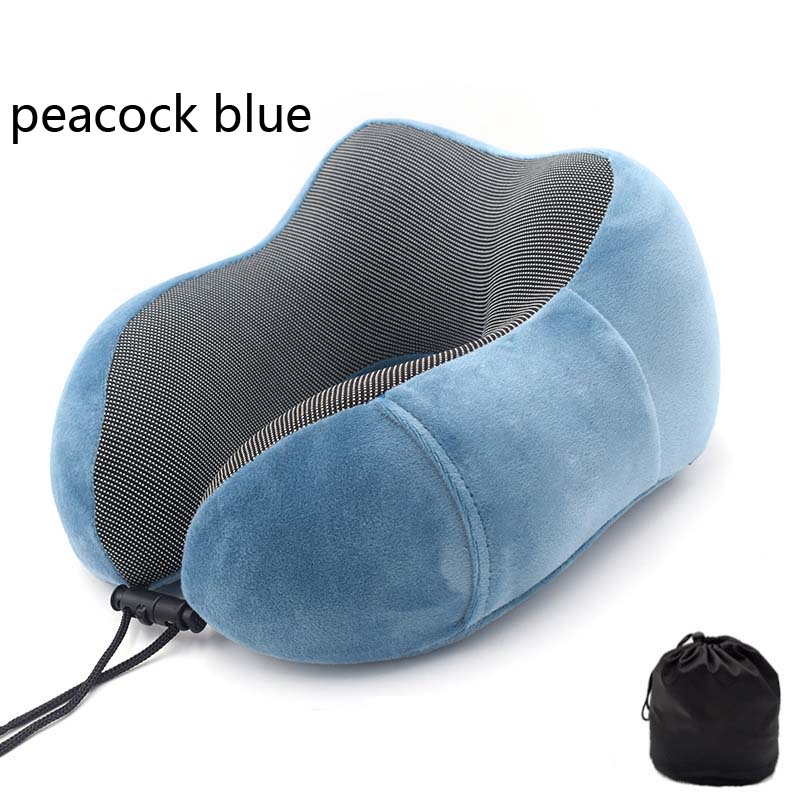 U Shaped Memory Foam Space Travel Neck Pillows Soft Slow Rebound Pillow Solid Neck Cervical Healthcare Bedding Wedge Pillow