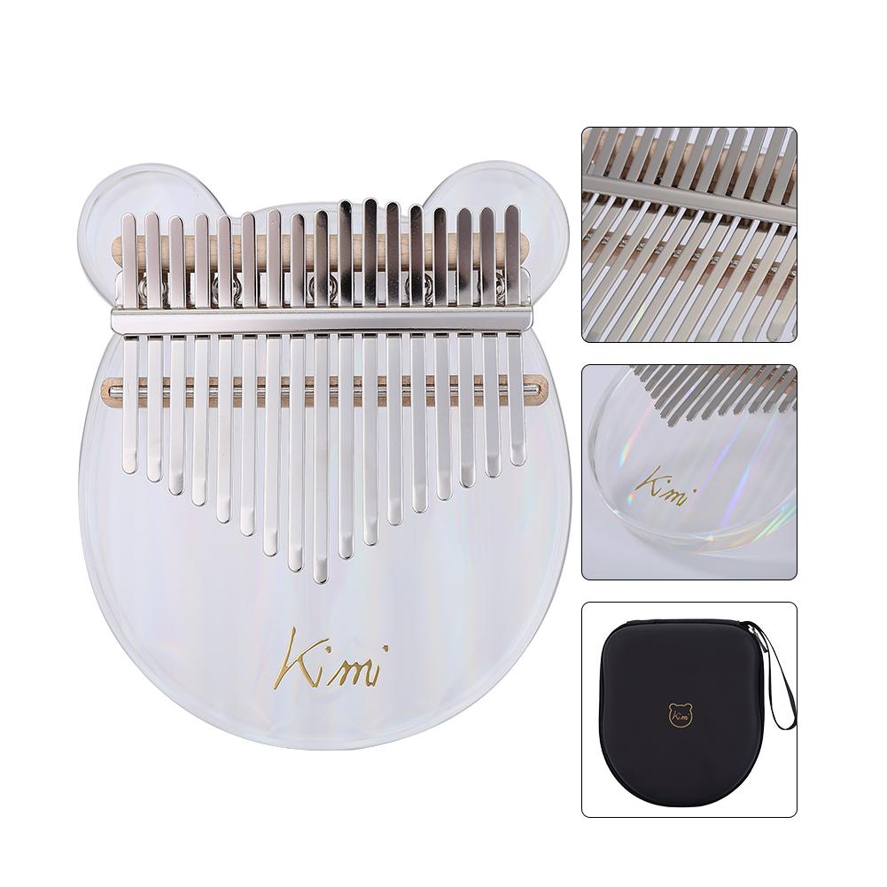 17 key Kalimba Acrylic Thumb Piano 17 Keys Mbira Transparent Keyboard Instrument