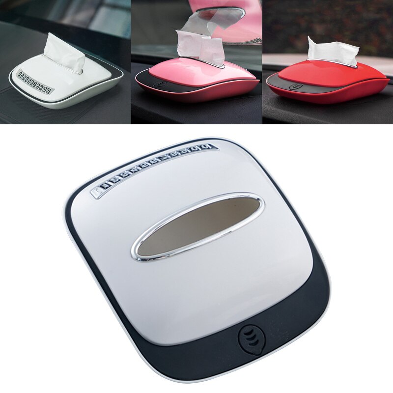 Car Tissue Napkin Holder Solid Tissue Organizer Storage Box Anti-slip Auto Interior Accessories