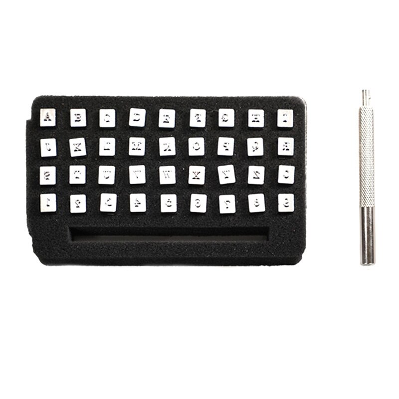 Poinçon pour impression de cuir, 36 pièces, lettres et chiffres, Alphabet, artisanat d&#39;art, outils de sculpture à la main, fabrication de cuir de personnalité, bricolage: 3.5mm