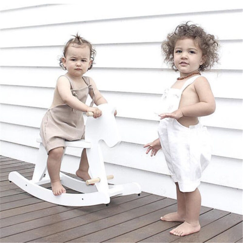 Baby Unisex Riem Mode Overalls Pure Kleur Mouwloze Netto Oppervlak Comfortabele Ademende Een Stuk Broek Voor De Zomer