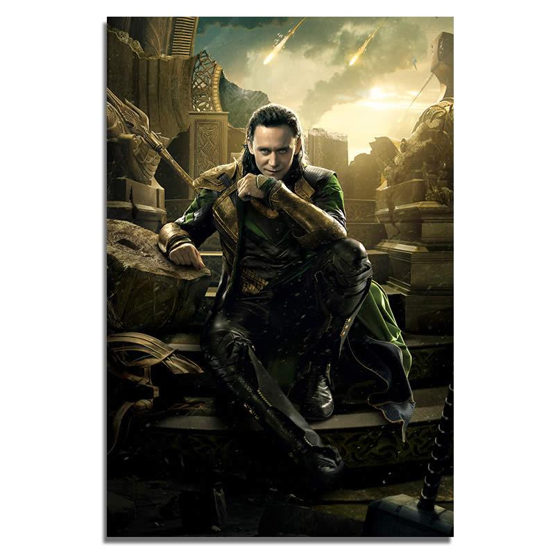 Loki Posters Film Zijde Prints Grote 16X24 "24X36 Inch Thuis Kamer Cafe Bar Decor Muur Art Thor 2 Doek schilderijen No Frame