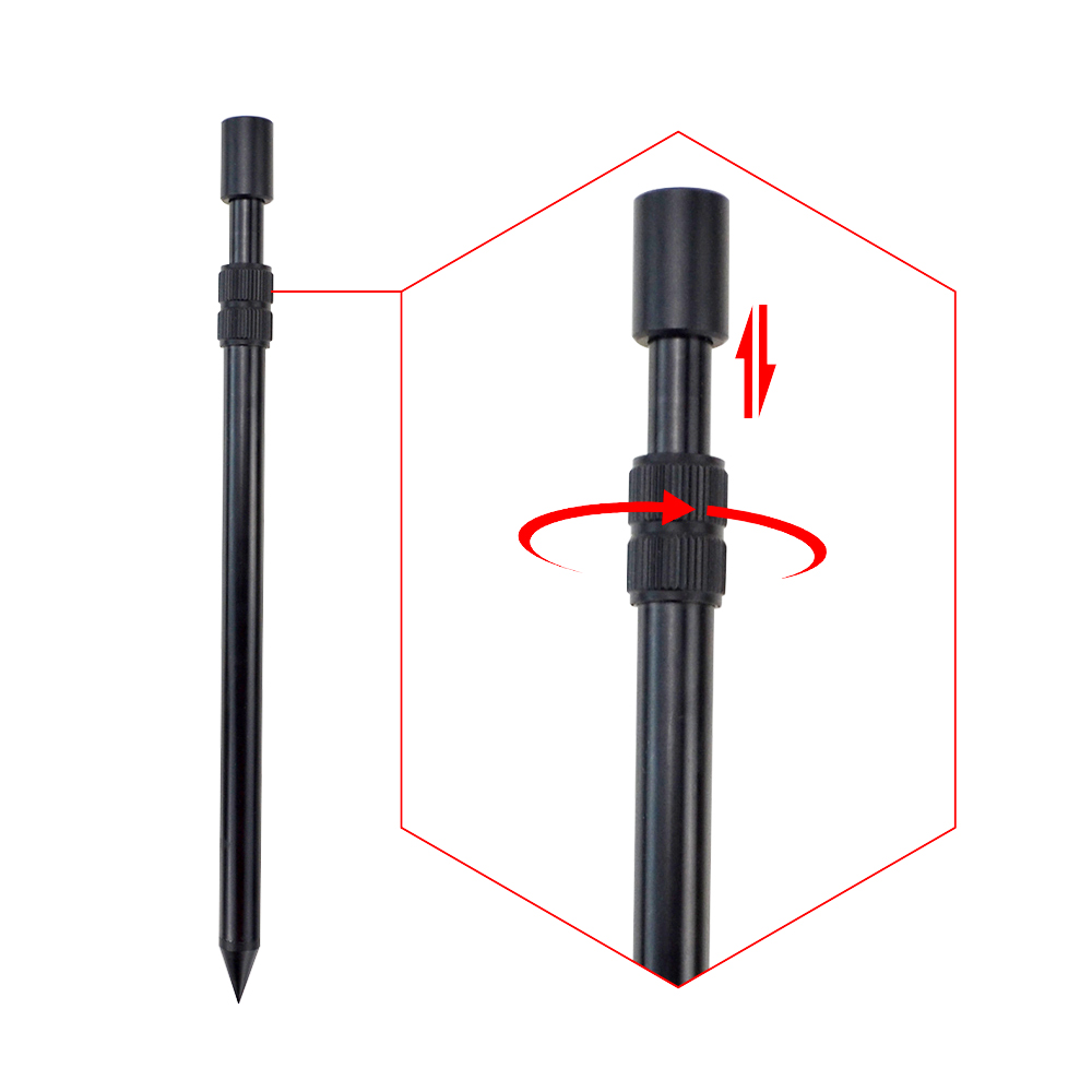 2pcs Carp Fishing Bank Sticks Aluminium Telescopic Banksticks Fishing Rod Pod Support Fishing Accessories