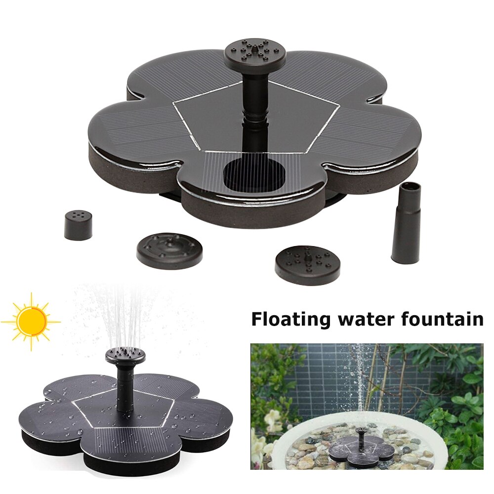 Sol fontän pump utomhus trädgård pool damm solpanel flytande solpanel driven fontän vattenpump trädgård dekoration