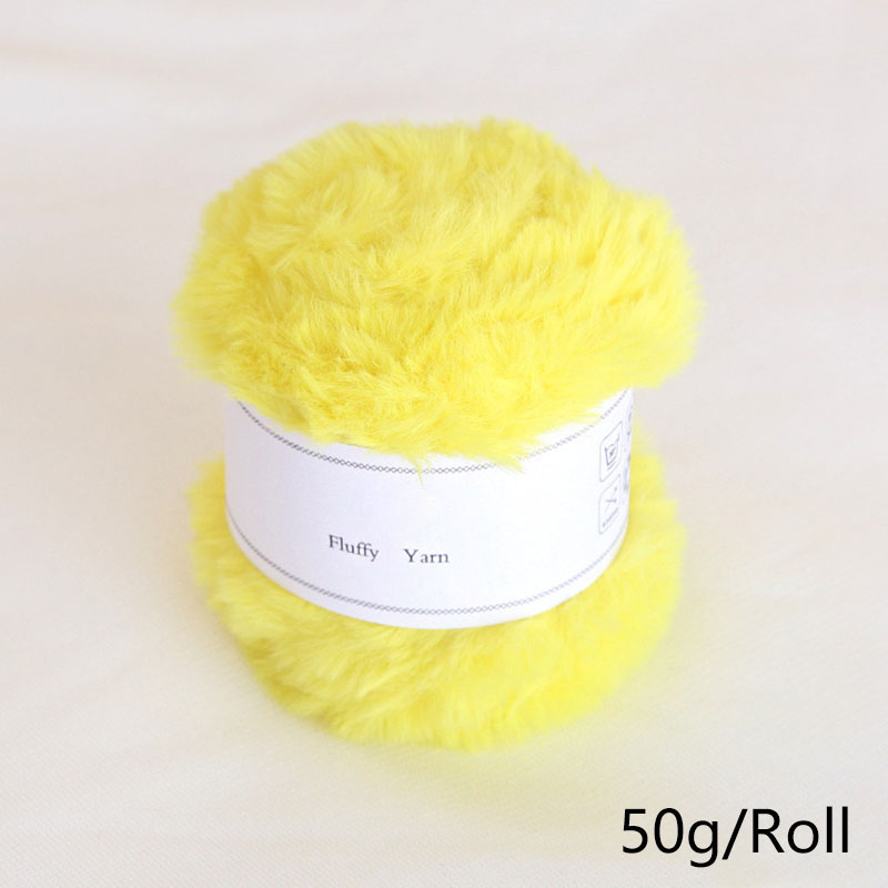 50g/Rolle Plüsch Kunst pelz flauschiges Garn Häk elgarn zum Stricken von Strickjacke Schal Pullover Schal Hands trick garn Näh zubehör