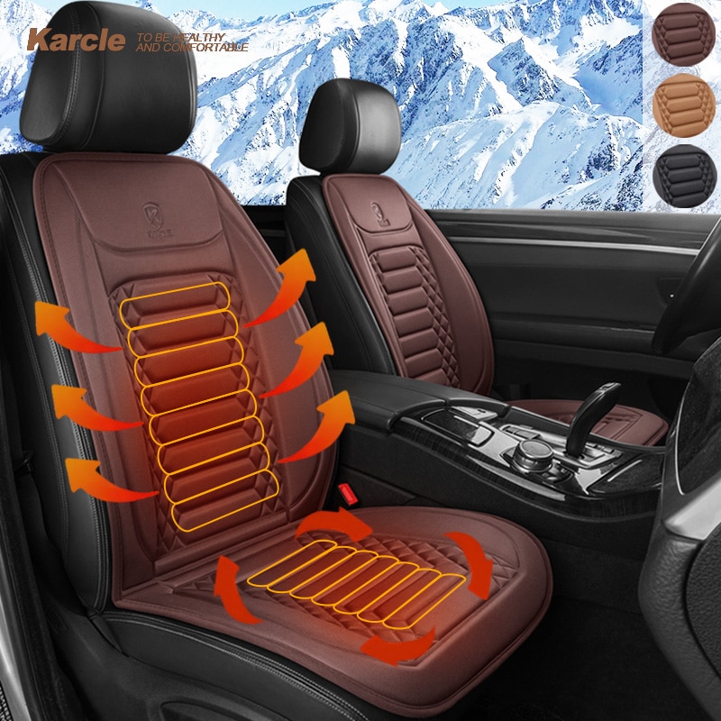 Karcle 12V Autostoel Verwarming Pad Verwarmde Auto Zitkussen Cover Winter Heater Warmer Auto Accessoires