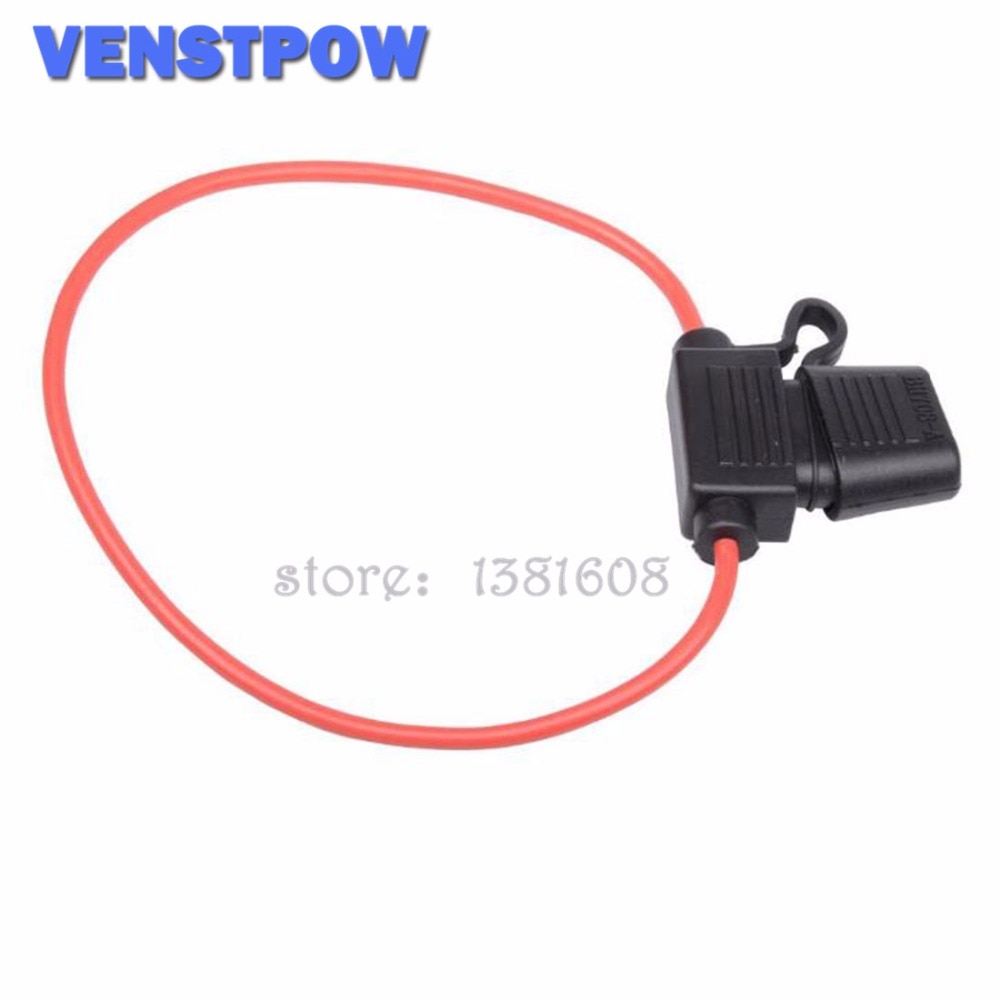 1PC Small Size Auto Fuseholder Waterproof In-Line Car Inline Blade Type Car Safety Fuse Holder with Cover,10A MINI Fuse Optional