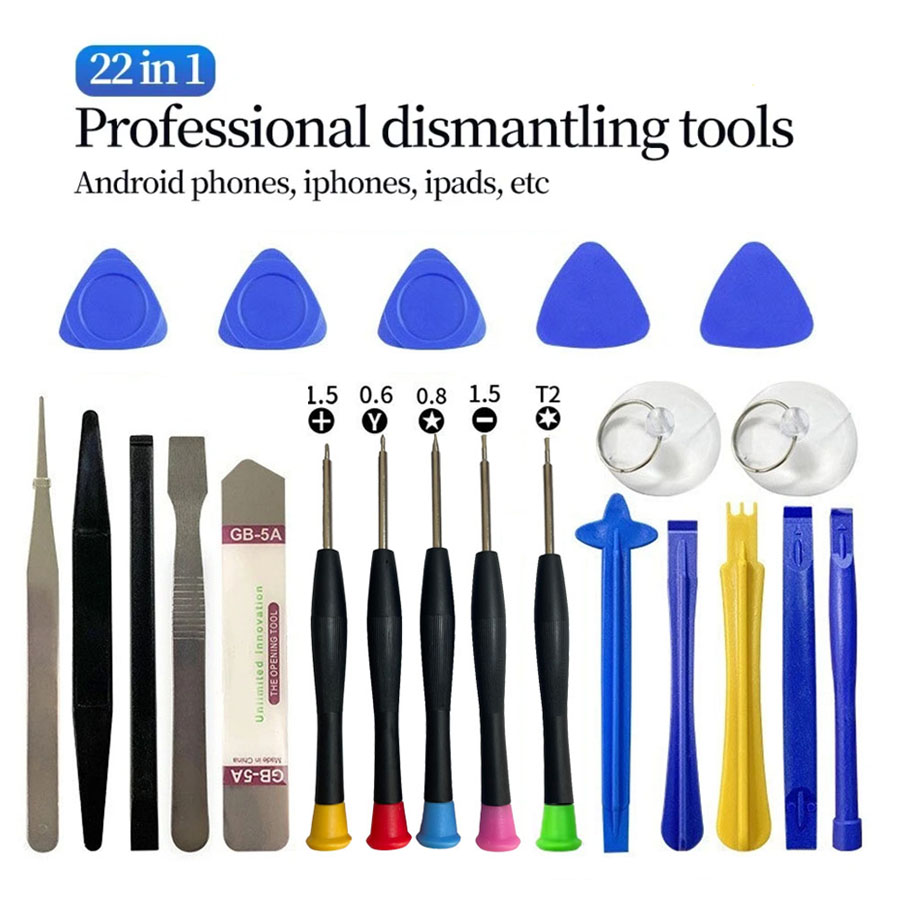 22 In 1 Multifunctional Disassembly Tool Mobile Phone iPad Laptop Screwdriver Maintenance Kit Repair Tools Opening Set For Hand: Linen