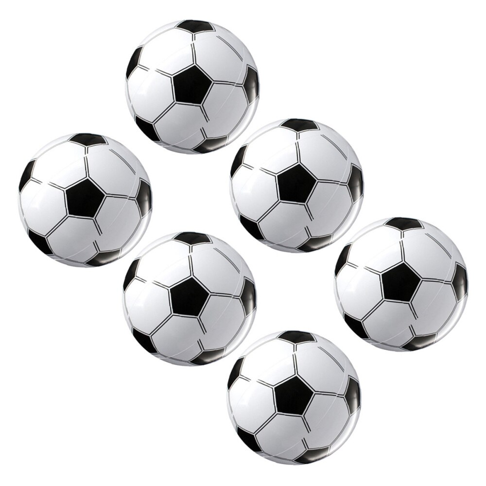 6pcs Inflatable Soccers Party Favors Toys Soccer Decor for Nightclub Bar
