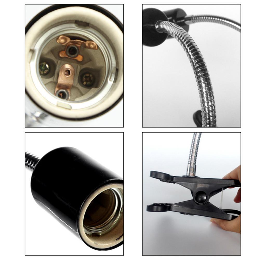 220V Heating Lamp Stand Pet Heat Lamp Bending Long Lamp Holder Turtle Sunbathing Lamp Stand 360 Degree Rotating Light Holder