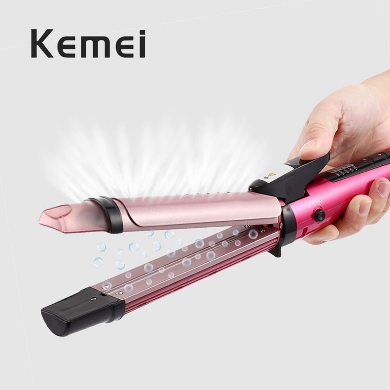 Professionele 2 In 1 Stijltang En Krultang Stoom Negatieve Ionen Haar Zorg Vrouwen Haar Krultang Hair Styling Tools 40D