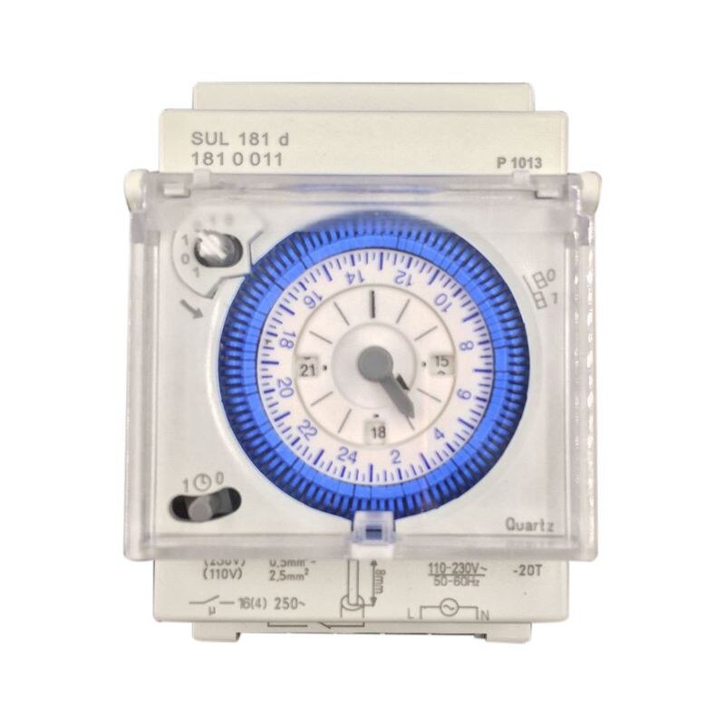 Analog Mechanical Timer Switch 110V-220V 24 hours Daily Programmable 15min Setting Time Switch Relay SUL181D: Default Title