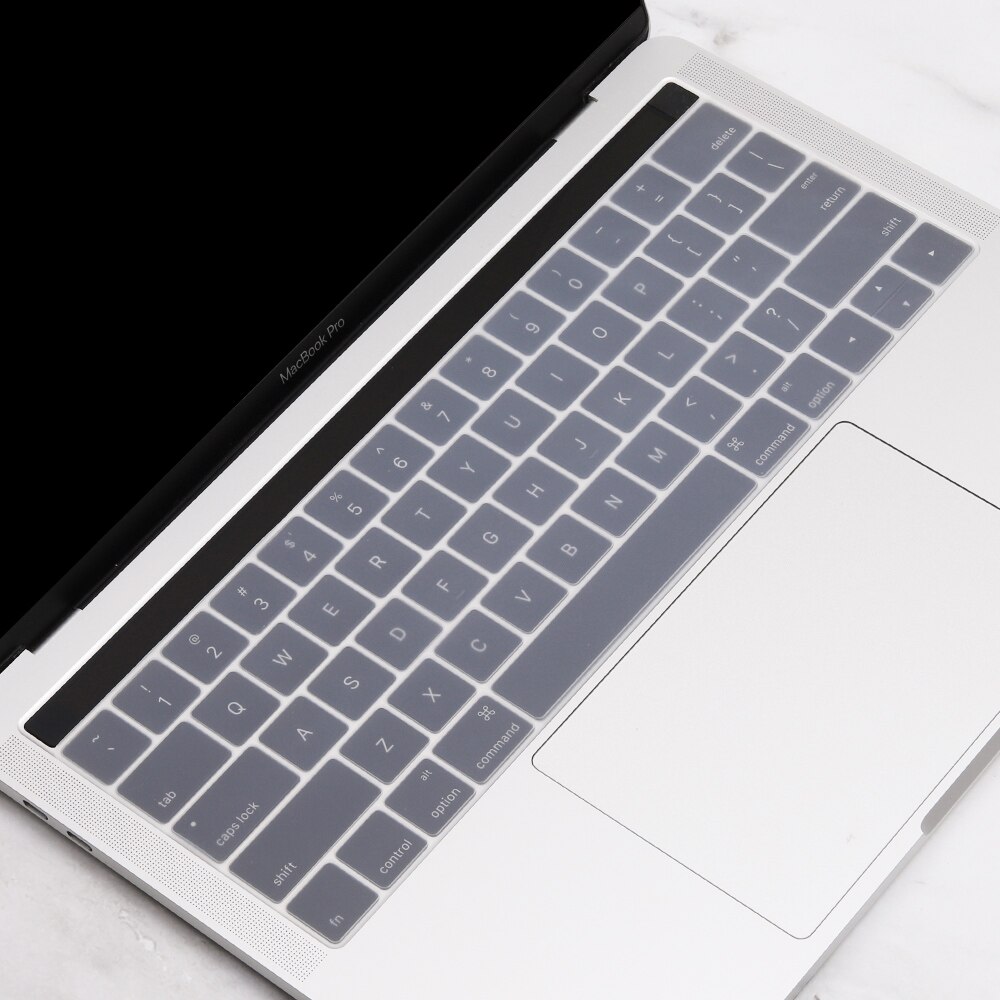 Ons Gradiënt Kleurrijke Silicone Toetsenbord Cover Skin Voor Macbook Pro 13 15 Inch Touch Bar A2159 A1989 A1990 Toetsenbord protector: Clear