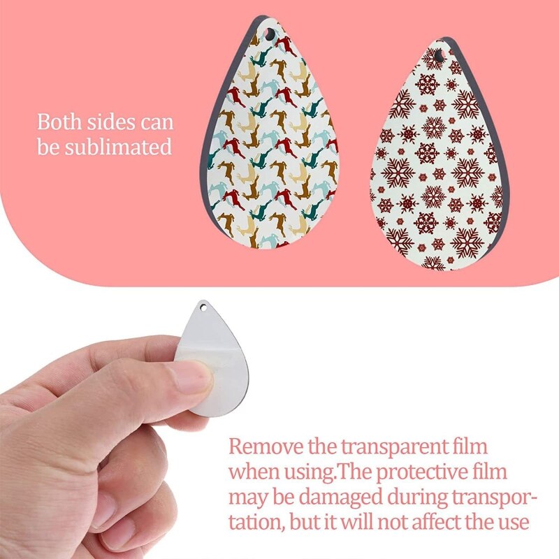 90 Kit Earring Blanks MDF Sublimation Printing Earrings for Christmas Valentine Mother Halloween Day Making DIY Project