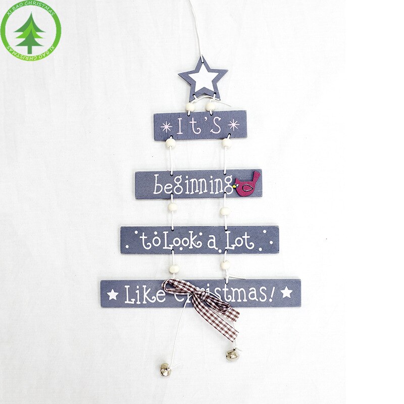 Julemanden år naturligt træ juledør træ ornamenter vedhæng hængende juleindretning hjemmefestpynt: Blomme