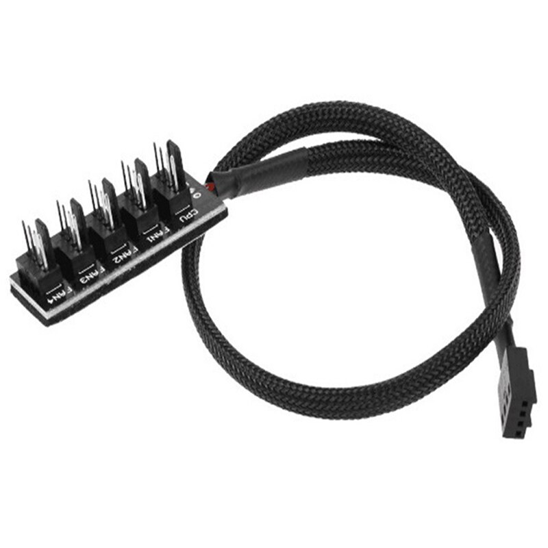 1 Female To 4 Male 4Pin Socket Fan Hub Splitter Cable PC Cooler Fan Power Cable For 3Pin 4Pin PWM Cooling Fan