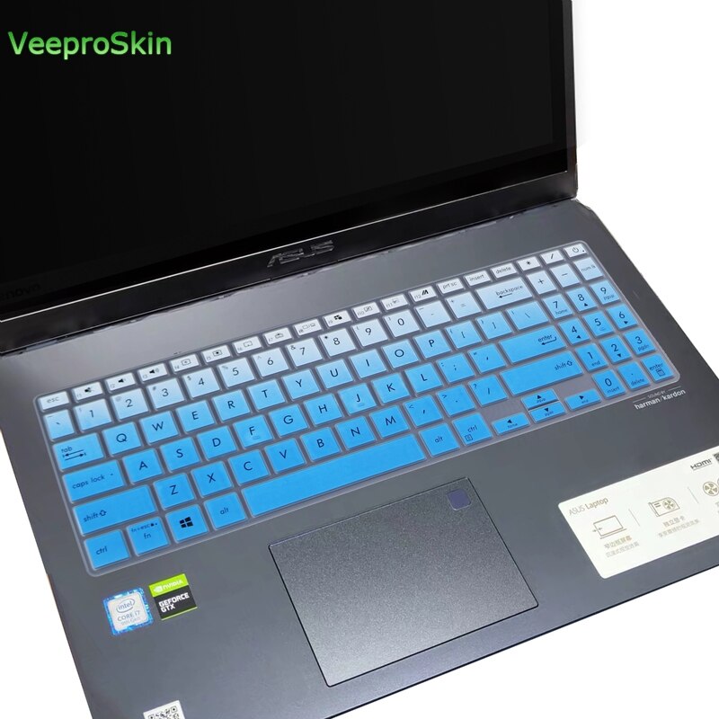 Laptop Keyboard protector skin Cover For ASUS VivoBook S15 S532 VX60 S532FL S532F S531 S531FL S531F S 531 F FL: fadeblue