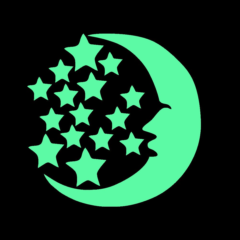 Glowing Moon Stars Wall Sticker Golw In The Dark Decor For Room Children's Room Nursery Wall Decals Peel &amp; Stick Vinyl Wallpaper