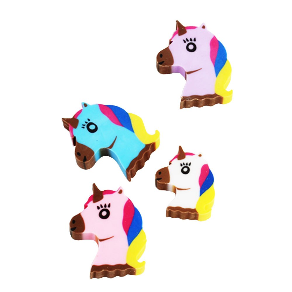 4er-Pack Radiergummis – Bunte Designs, Weich & Kinderfreundlich, Ideal Für Schule, Kunst & Basteln