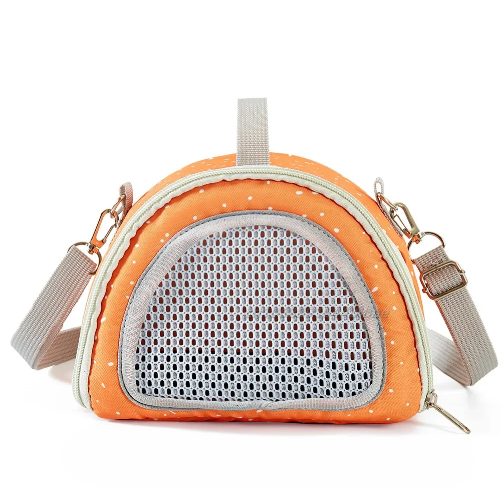 Petit sac de transport respirant pour animaux de compagnie, pour petit Hamster, cochon d'inde, lapin, fourre-tout de voyage confortable pour le sucre et le Transport: Orange