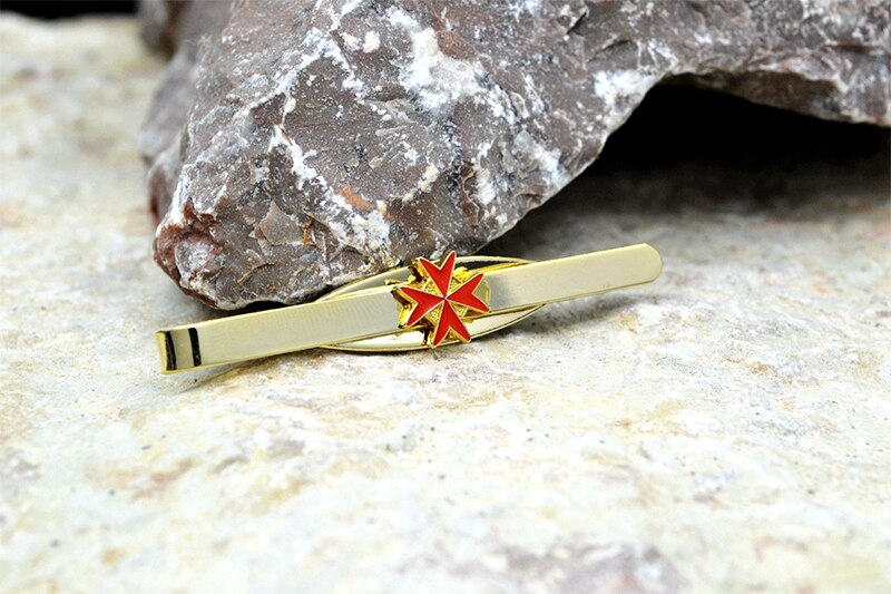 Freimaurer Ritter Metall Krawatte Clips Klassische Kreuz aufbringen Vergoldung Freimaurer Abzeichen Geschäft Kleidung Dekor: Ursprünglich Titel