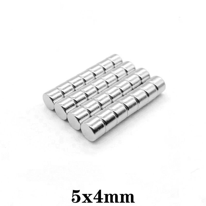 20 ~ 1000 kpl 5 x 4 mm pysyvä ndfeb vahva voimakas magneettinen mini pieni magneetti  n35 pyöreää magneettia 5 x 4mm neodyymimagneetti dia 5*4 mm