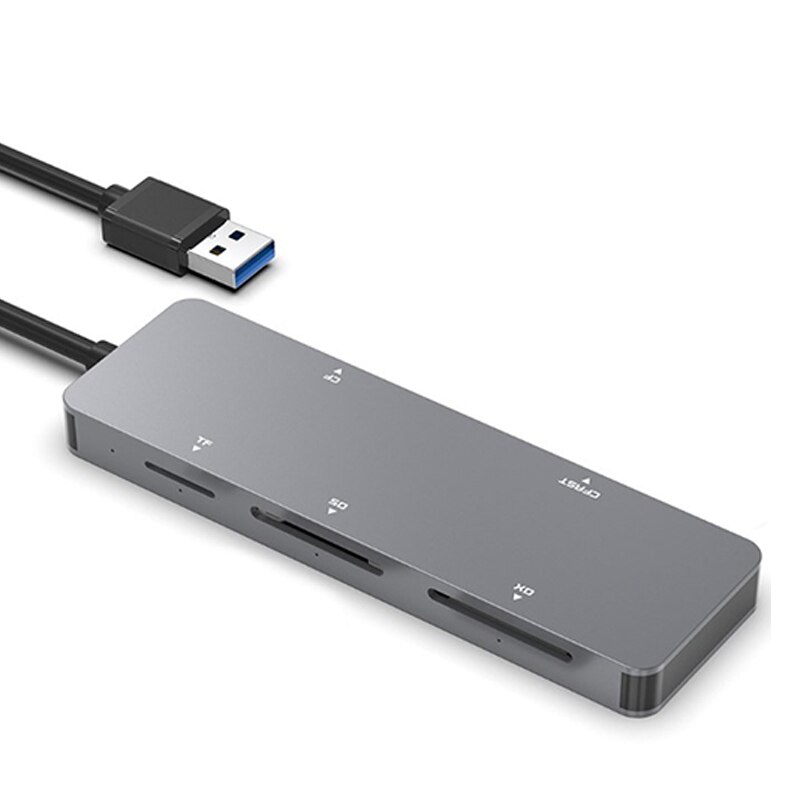 Rocketek læser samtidig 5 kort usb 3.0 multi  in 1 hukommelseskortlæser adapter til sd/tf/cf/xd/cfast
