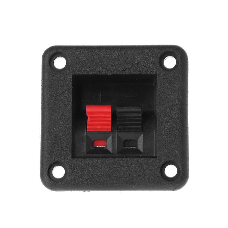 10PCS Speaker Terminal Plate 2 Position 2 Terminals Spring Clip Black Red Double Input Jack Audio Speaker