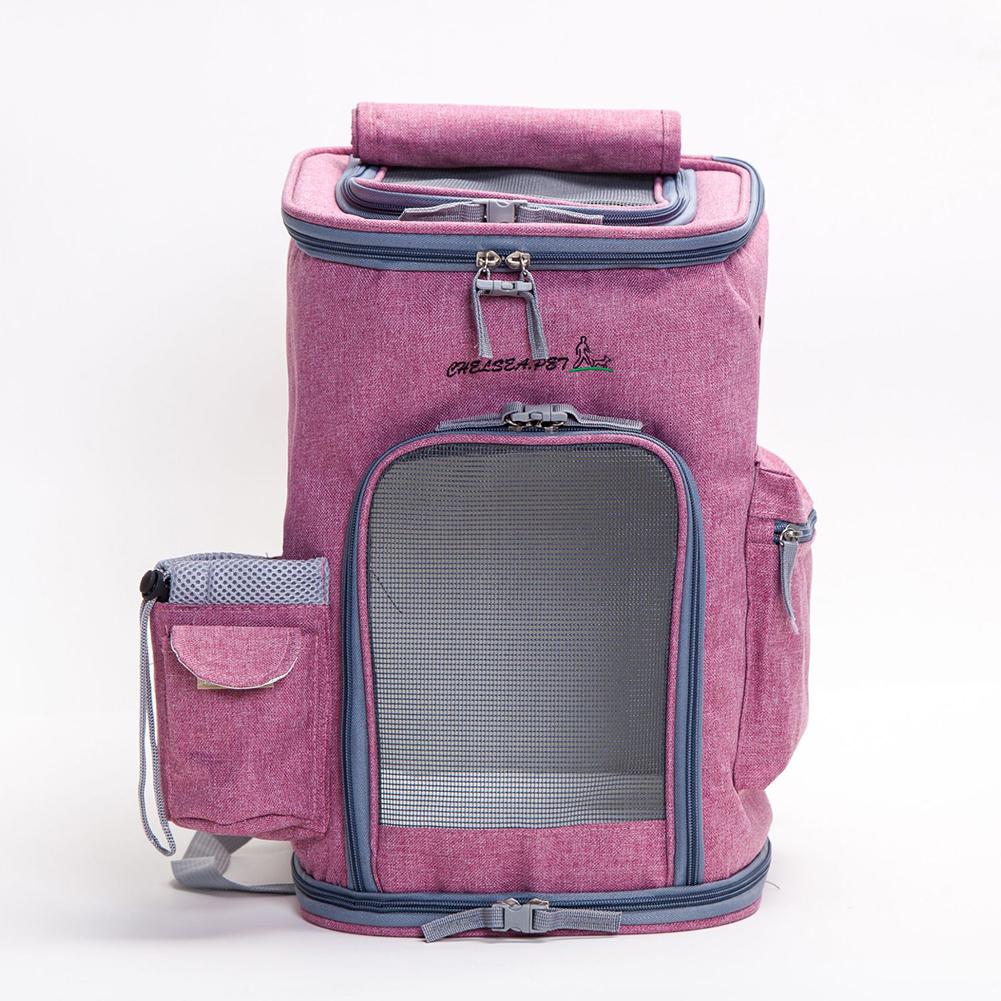 Outdoor Opvouwbare Draagbare Rugzak voor Katten Honden Ademend Huisdier Draagtas voor Fietsen Reizen Wandelen: Light Grey