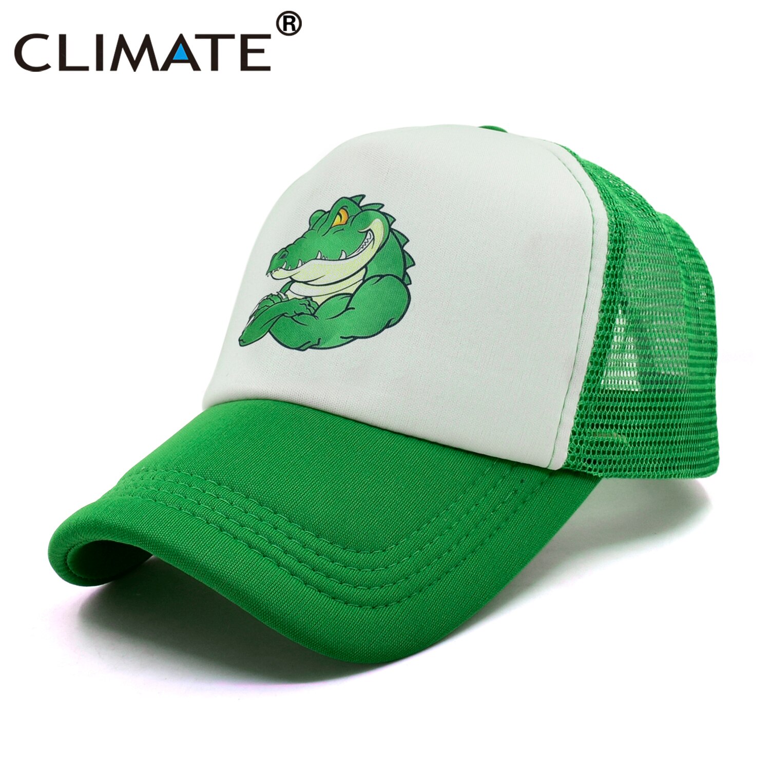 CLIMA di Fitness Robusto Muscolo Coccodrillo Cap Freddo Uomini PALESTRA Per Il Fitness Cap Animale della PALESTRA di Sport Ventole Mesh Trucker Cap Body Building cap